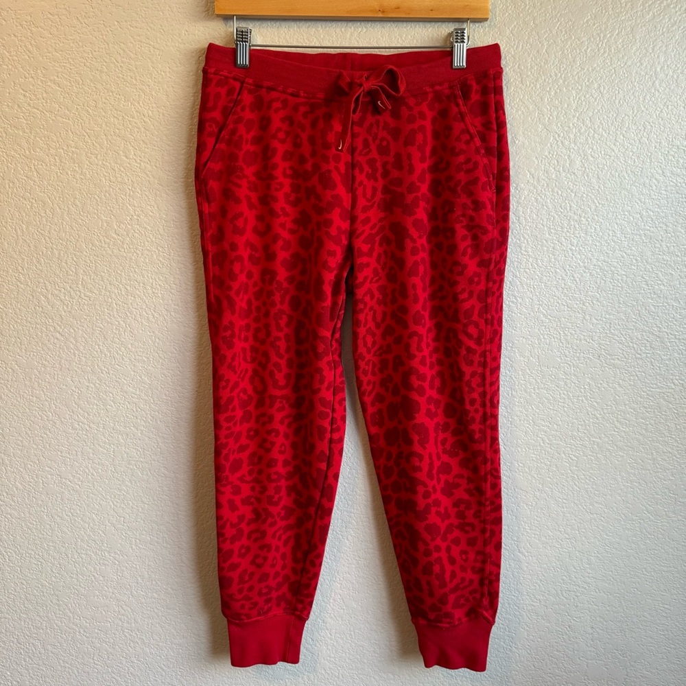 Women’s Nike Dri-Fit Get Fit Printed Training Joggers Size Sm Red Animal Print